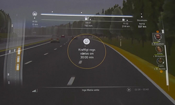 User interface for a self-driving Scania